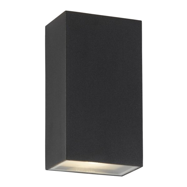 LED Außenwandlampe 4000K Aluminium Glas Schwarz IP44