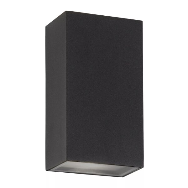 LED Außenwandlampe 4000K Aluminium Glas Schwarz IP44
