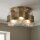 Deckenlampe Glas Metall Messing Antik E27 L:22cm Modern