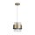 Pendelleuchte Glas Metall Messing Antik E27 Ø18 cm klar