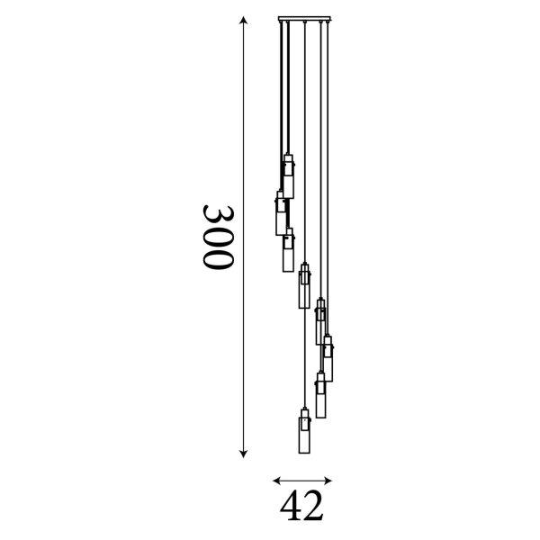 Pendelleuchte Glas Metall Mokka Bernstein E27 Ø42 cm