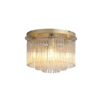 Deckenlampe Glas Metall Gold Champagner E14 &Oslash;32 cm...