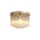 Deckenlampe Glas Metall Gold Champagner E14 Ø32 cm rund