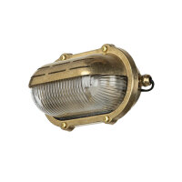Wandlampe Außen Messing Maritim oval IP64 Haus...