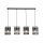 Pendelleuchte Metall Rauchglas Schwarz E27 L:111 cm