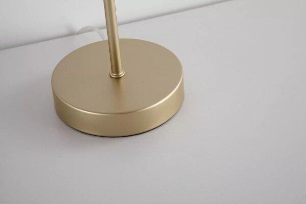 Tischleuchte Schalter Glas Metall Gold Champagner E14