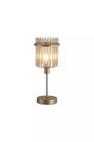 Tischleuchte Schalter Glas Metall Gold Champagner E14