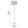 Stehlampe Glas Gold Champagner E27 H:152 cm Fußschalter