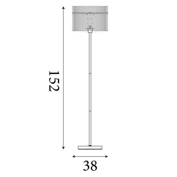 Stehlampe Rauchglas Schwarz E27 H:152 cm Fußschalter