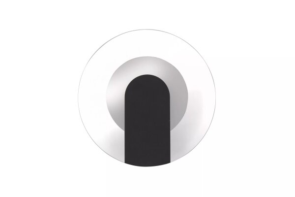 LED Wandlampe 3000K Metall Schwarz Weiß H:23 cm oval