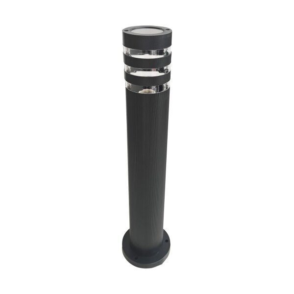 Wegeleuchte Schwarz E27 IP44 H:45 cm Lichtring modern