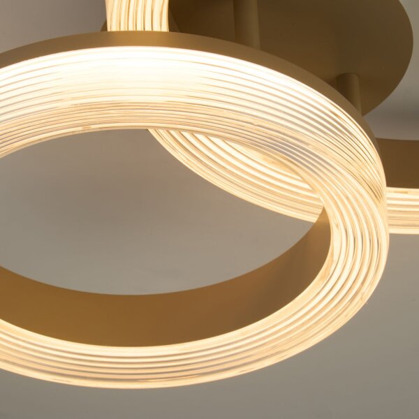 LED Deckenleuchte dimmbar 2700-4000K Metall Sandfarben