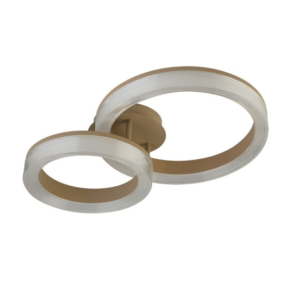 LED Deckenleuchte dimmbar 2700-4000K Metall Sandfarben