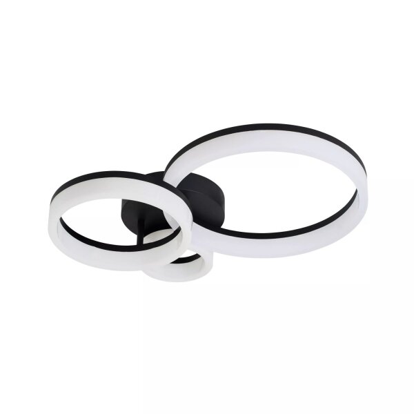 LED Deckenleuchte dimmbar 3000K Metall Schwarz L:51 cm