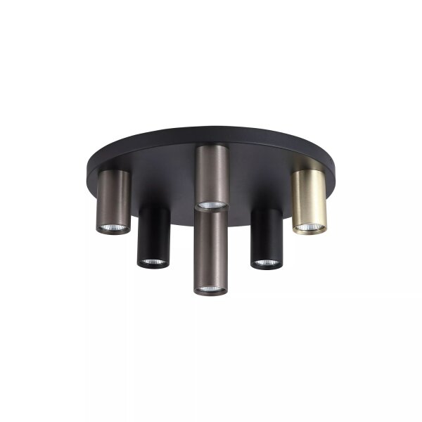 Deckenleuchte Aluminium Schwarz Bronze GU10 Ø40 cm rund