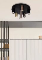Deckenleuchte Aluminium Schwarz Bronze GU10 &Oslash;40 cm rund