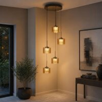 LED H&auml;ngelampe 3000K Bronze Champagner &Oslash;44,5 cm 1931 lm