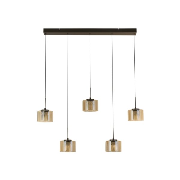 LED Hängelampe 3000K Bronze Champagner L:131 cm Glas