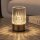LED Tischlampe Akku 3000K Aluminium Glas Bronze Ø7 cm