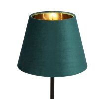 Lampenschirm Samt Smaragdgr&uuml;n Gold E14 E27 H:15 cm Loft