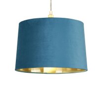 Lampenschirm Samt Gr&uuml;n-Blau Gold E14 E27 &Oslash;30 cm Loft