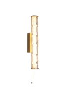 LED Wandlampe Zugschalter 3000K Glas Gold IP44 H:43 cm