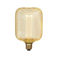 LED Leuchtmittel 1800K Glas Metall Gold E27 &Oslash;10 cm