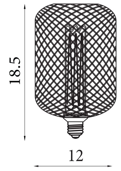 LED Leuchtmittel 2700K Glas Schwarz-Chrom E27 Ø12 cm