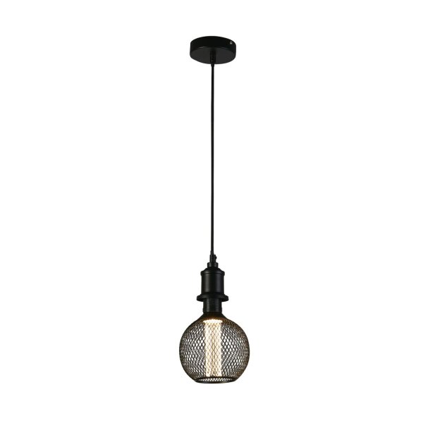 LED Leuchtmittel 2700K Glas Metall Schwarz E27 Ø14 cm
