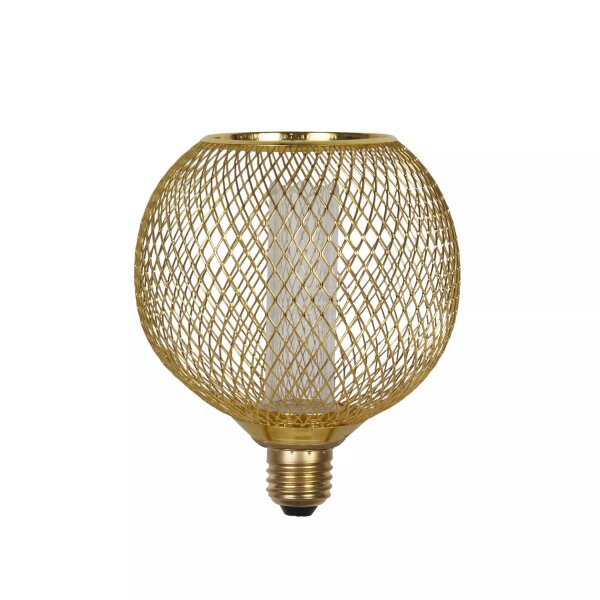 LED Leuchtmittel 2700K Glas Metall Gold E27 Ø14 cm