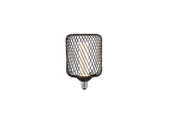 LED Leuchtmittel 2700K Glas Metall Schwarz E27 Ø12,2 cm