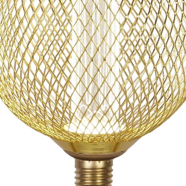 LED Leuchtmittel 4000K Glas Metall Gold E27 H:16 cm