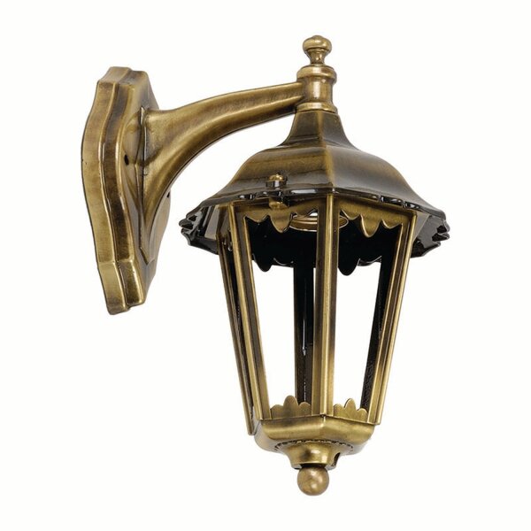 Wandlampe Außen Messing Hof Rustikal Antik IP43
