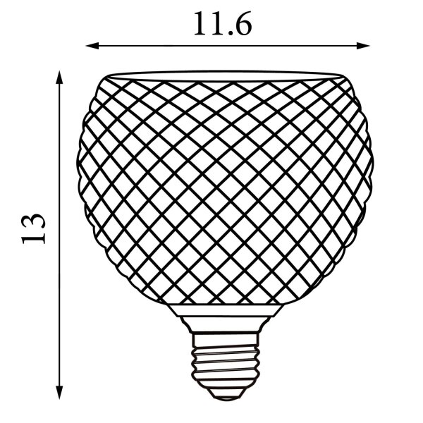 LED Leuchtmittel 2700K Glas Bernstein E27 H:13 cm