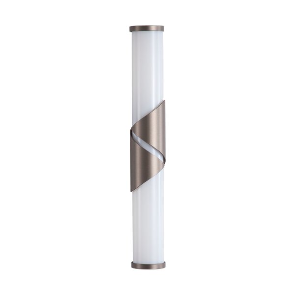 LED Wandlampe 3000K Glas Bronze Weiß IP44 H:37 cm opal