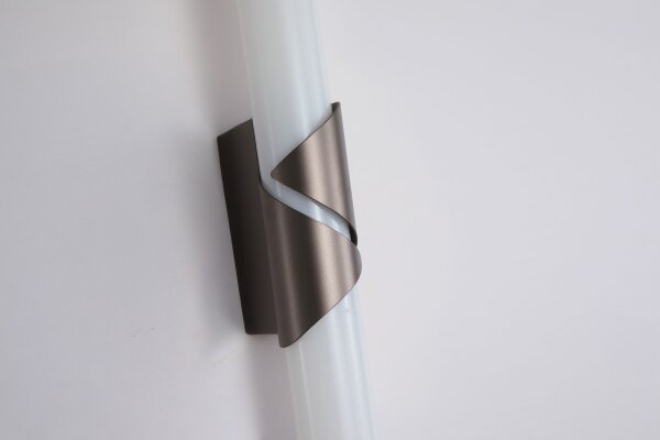 LED Wandleuchte 3000K Glas Bronze Weiß IP44 H:47 cm