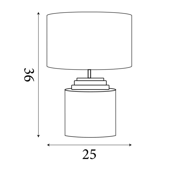 Tischleuchte Stoff Grau Weiß E14 Ø25 cm Kabelschalter