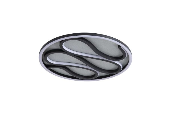 LED Deckenlampe dimmbar 3000K Metall Schwarz Ø39 cm