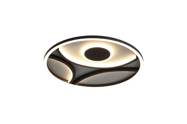 LED Deckenleuchte dimmbar 3000K Metall Schwarz Ø39 cm