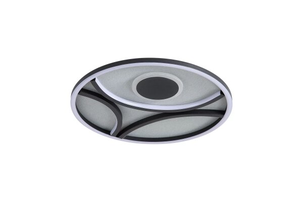LED Deckenleuchte dimmbar 3000K Metall Schwarz Ø39 cm