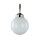Wetterfeste Wandlampe VERIA Nickel Weiß aus Messing