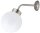 Wandlampe Au&szlig;en Nickel Wei&szlig; Echt-Messing IP43 Hof