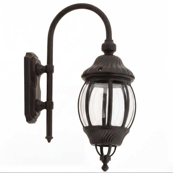 Nostalgische Außenlampe Wandleuchte AILEAN Schwarz IP23