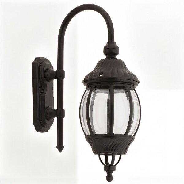 Nostalgische Außenlampe Wandleuchte AILEAN Schwarz IP23