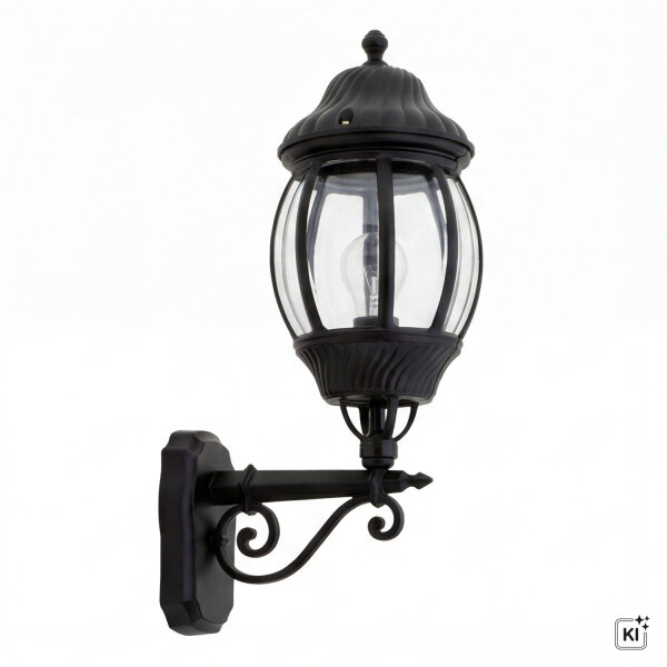 Elegante Außenlampe Schwarz 56 cm regengeschützt