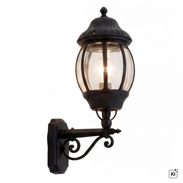 Elegante Außenlampe Schwarz 56 cm regengeschützt