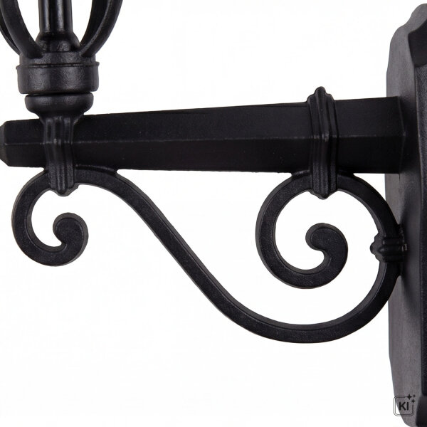 Elegante Außenlampe Schwarz 56 cm regengeschützt