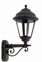 Schwarze Außenlampe antik Rustikal IP44 Aluminium