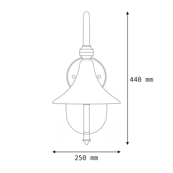 Außen Wandlampe Schwarz Rustikal IP43 E27 CELESTE