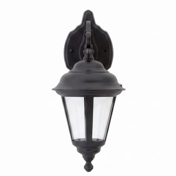 Rustikale Wandleuchte IP44 Aluminium Schwarz E27